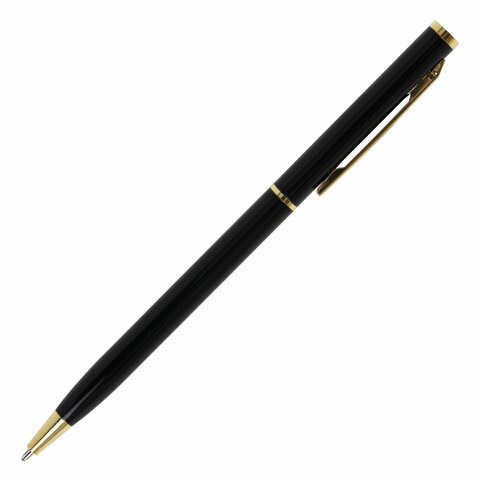 Ручка подарочная шариковая BRAUBERG "Slim Black", корпус черный, узел 1 мм, линия письма 0,7 мм, синяя, 141402 141402 - фото 293078