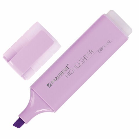 Текстовыделитель BRAUBERG ORIGINAL PASTEL, ЛАВАНДОВЫЙ, линия 1-5 мм, 151695 151695 - фото 294121