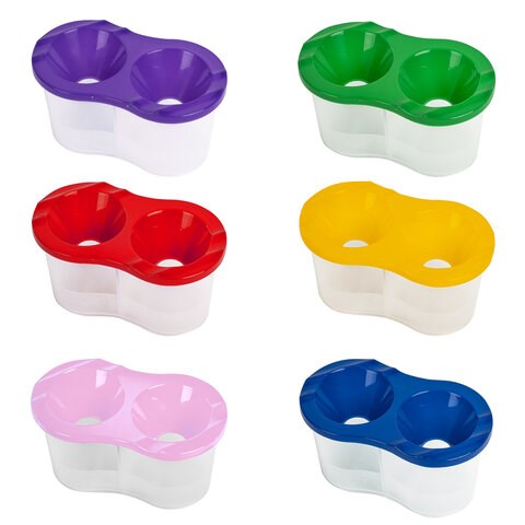 Стакан-непроливайка ПИФАГОР "ЭНИКИ-БЕНИКИ", двойной, ассорти, 192125 192125