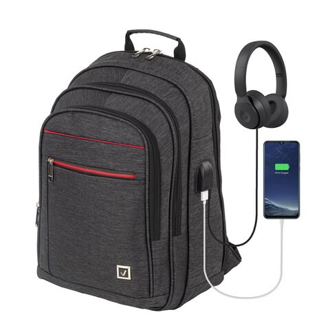 Рюкзак BRAUBERG FUNCTIONAL с отделением для ноутбука, 3 отделения, USB-порт, "Progress", 48х14х34 см, 229873 229873 - фото 296867