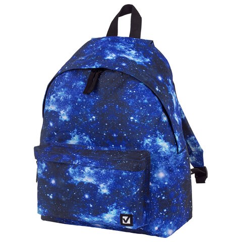 Рюкзак BRAUBERG СИТИ-ФОРМАТ универсальный, "Space", синий, 41х32х14 см, 229885 229885 - фото 296874
