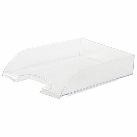 Лоток горизонтальный для бумаг BRAUBERG "Office style", 320х245х65 мм, прозрачный, 237288 237288 - фото 297418