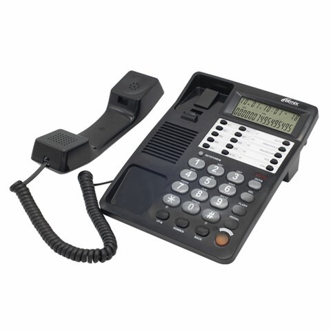 Телефон RITMIX RT-495 black, АОН, спикерфон, память 60 номеров, тональный/импульсный режим, черный, 80002152 263160 - фото 297995