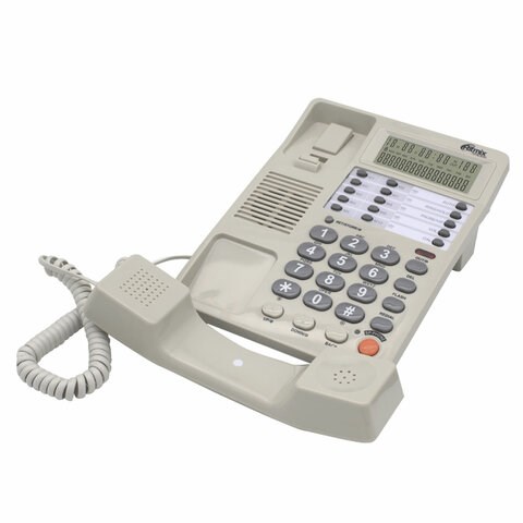 Телефон RITMIX RT-495 white, АОН, спикерфон, память 60 номеров, тональный/импульсный режим, белый, 80002153 263161 - фото 297996