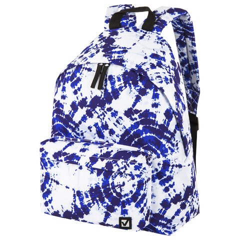 Рюкзак BRAUBERG СИТИ-ФОРМАТ универсальный, "Tie-dye", бело-синий, 41х32х14 см, 270792 270792 - фото 298157