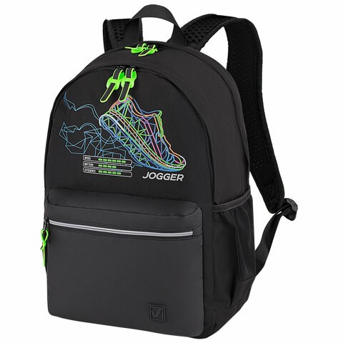 Рюкзак BRAUBERG FASHION CITY универсальный, 2 отделения, "Virtual sneaker", черный, 46х31х15 см, 271671 271671 - фото 298391