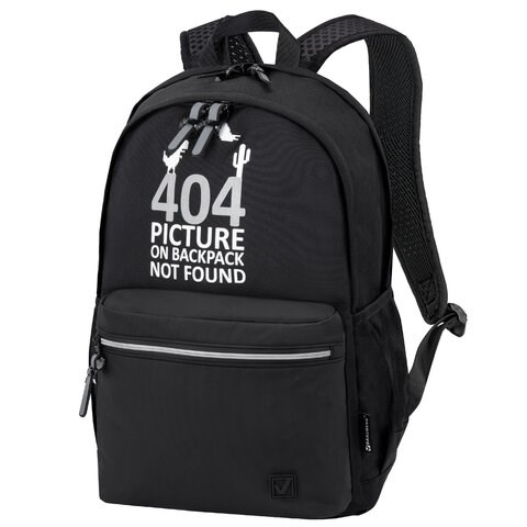 Рюкзак BRAUBERG FASHION CITY универсальный, 2 отделения, Not found, черный, 46х31х15 см, 272571 272571 - фото 298756