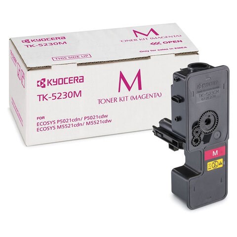 Тонер-картридж KYOCERA (TK-5230M) ECOSYS P5021cdn/cdw/M5521cdn/cdw, пурпурный, ресурс 2200 стр., оригинальный, 1T02R9BNL0 320856 - фото 299483