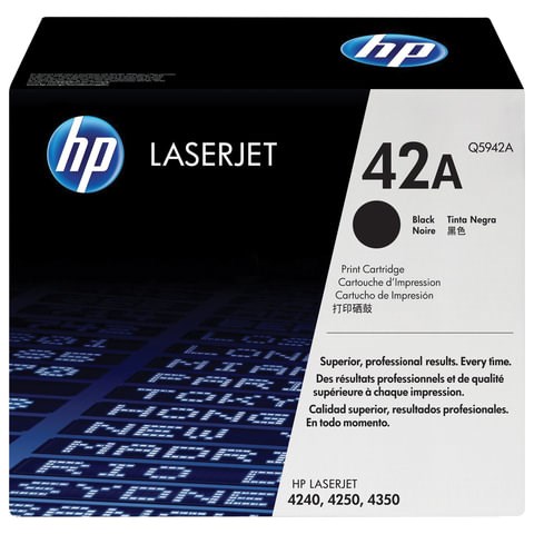 Картридж лазерный HP (Q5942А) LaserJet 4250/4350 и другие, №42А, оригинальный, ресурс 10000 страниц, Q5942A 360485 - фото 299802