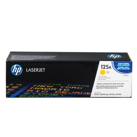 Картридж лазерный HP (CB542A) ColorLJ CP1215/CP1515N и др, №125A, желтый, оригинальный, ресурс 1400 страниц 360556 - фото 299819