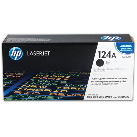 Картридж лазерный HP (Q6000A) ColorLaserJet CM1015/2600 и др, №124A, черный, оригинальный, 2500 страниц 360585 - фото 299829