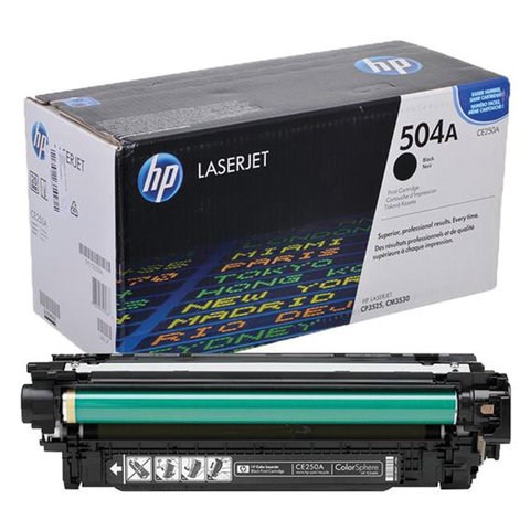 Картридж лазерный HP (CE250A) ColorLaserJet CP3525/CM3530, №504A, черный, оригинальный, ресурс 5000 страниц 360629 - фото 299843