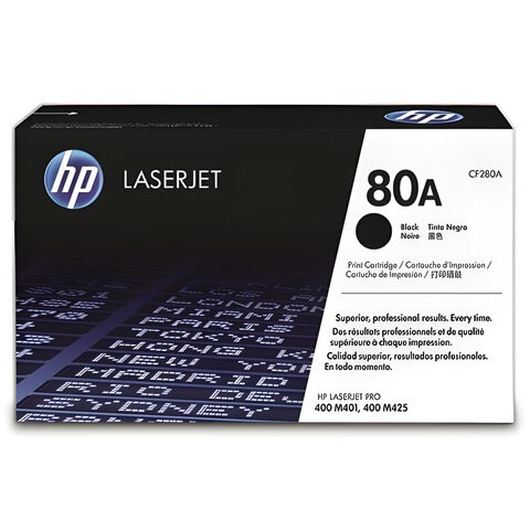 Картридж лазерный HP (CF280A) LaserJet Pro M401/M425, №80A, черный, оригинальный, ресурс 2700 страниц 361001 - фото 299903