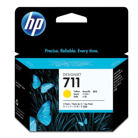 Картридж струйный для плоттера HP (CZ136A) Designjet T120/520, №711, желтый, комплект 3 шт. х 29 мл, оригинальный 361317 - фото 300025
