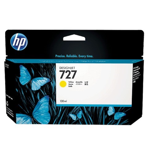 Картридж струйный для плоттера HP (B3P21A) Designjet T920/1500, №727, желтый, 130 мл, оригинальный 361326 - фото 300028