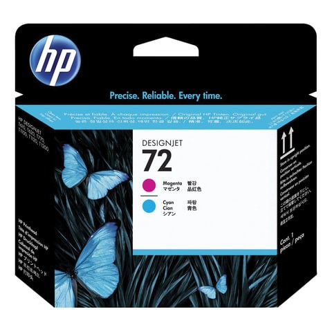 Головка печатающая для плоттера HP (C9383A) Designjet T610/795/1100 и др,. №72, пурпурная и голубая, оригинальная 361333 - фото 300033