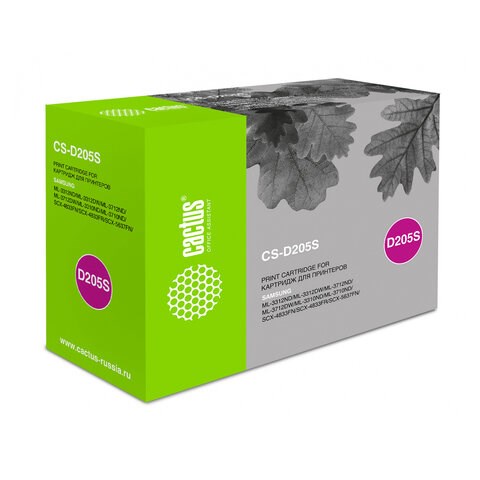 Картридж лазерный CACTUS (CS-D205S) для SAMSUNG ML-3310ND/3710D/SCX4833FD, ресурс 2000 стр. 362620 - фото 300600