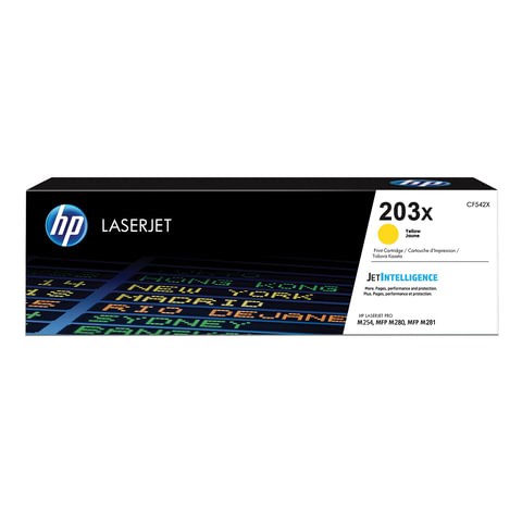 Картридж лазерный HP (CF542X) LaserJet Pro M254/M280/M281, №203X, желтый, оригинальный, ресурс 2500 страниц 362936 - фото 300788