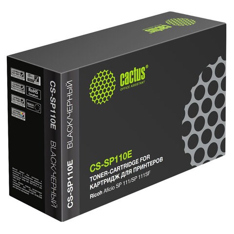 Картридж лазерный CACTUS (CS-SP110E) для RICOH SP 110E/SP 111/SP 111SU/SP 111SF, ресурс 2000 стр. 362963 - фото 300803
