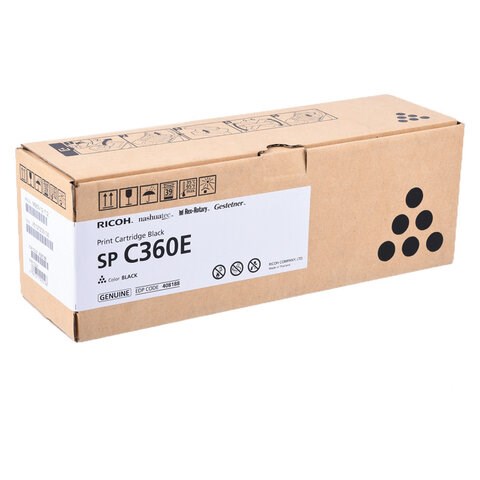 Тонер-картридж лазерный RICOH (SP C360E) SP C360/C361, черный, оригинальный, ресурс 2000 стр., 408188 363031 - фото 300860