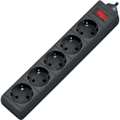 Сетевой фильтр DEFENDER ES, 5 розеток, 5 м, черный, 99486 511785 - фото 303631