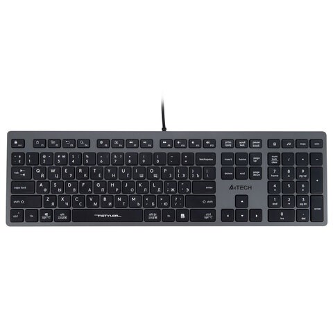 Клавиатура проводная A4TECH Fstyler FX50, USB, 109 кнопок, серая, 1624628 513918 - фото 303927