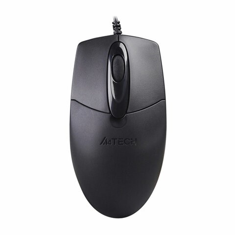 Мышь проводная A4TECH OP-720, USB, 2 кнопки + 1 колесо-кнопка, оптическая, черная, 513289 513921 - фото 303930
