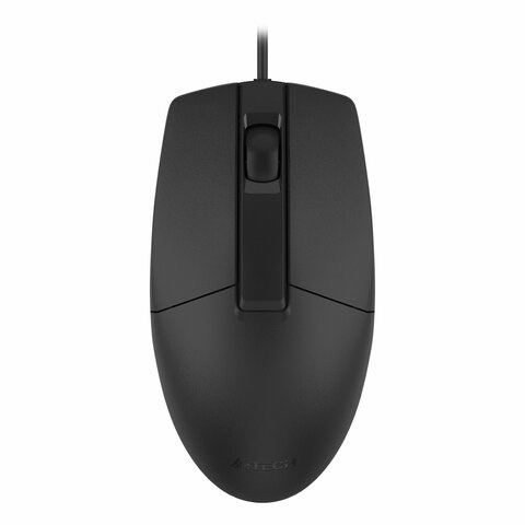 Мышь проводная A4TECH OP-330, USB, 2 кнопки + 1 колесо-кнопка, оптическая, черная, 1530236 513922 - фото 303931