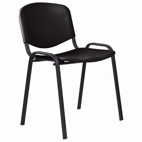 Стул STAFF "Iso Plast CF-009", черный каркас, пластик черный, 532569 532569 - фото 304593