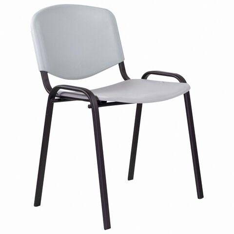 Стул STAFF "Iso Plast CF-009", черный каркас, пластик серый, 532570 532570 - фото 304594