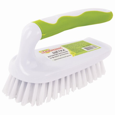 Щетка универсальная ЛЮБАША «Утюжок», 8,5?6,5?15 см, ручка с ПВХ-покрытием 603632