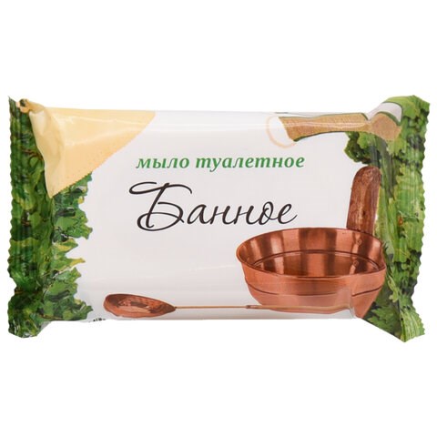 Мыло туалетное 100 г, ММЗ СТАНДАРТ "Банное" 609264 - фото 307579