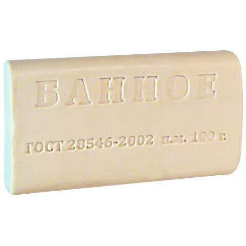 Мыло туалетное 100 г, ММЗ ЭКОНОМ "Банное", без обертки 609265 - фото 307580