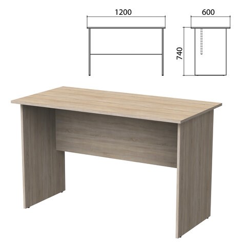 Стол письменный "Бюджет", 1200х600х740 мм, дуб сонома, 402660-091 641831 - фото 308816