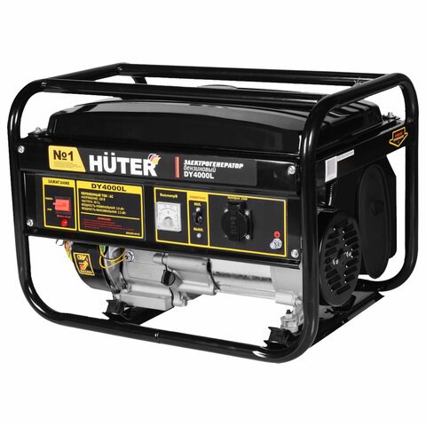Бензиновый генератор HUTER DY4000L, 3200 Вт, 7 л.с., 4-тактный, 15 л, ручной стартер, 64/1/21 671267 - фото 309289