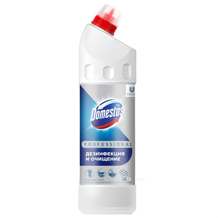 Чистящее средство 1 л DOMESTOS PROFESSIONAL универсальное дезинфицирующее, отбеливающий эффект 608136 - фото 32273