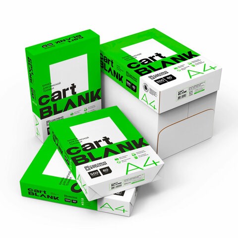 Бумага офисная А4, 80 г/м2, 500 л., марка С, CARTBLANK, 146% (CIE) 114744 - фото 323875