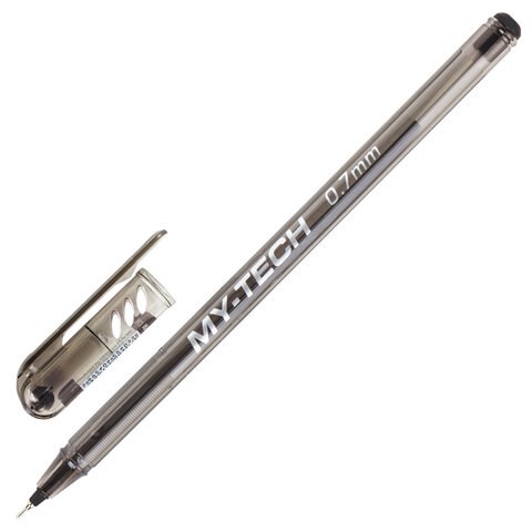Ручка шариковая масляная PENSAN "My-Tech", ЧЕРНАЯ, игольчатый узел 0,7 мм, линия письма 0,35 мм, 2240/25 143383 - фото 325244