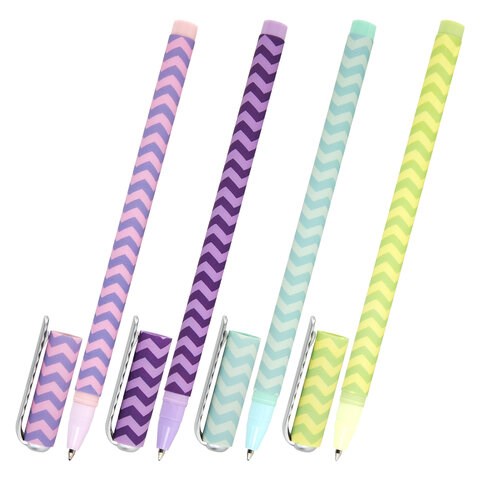 Ручка шариковая BRAUBERG SOFT TOUCH STICK "GEOMETRIC", СИНЯЯ, мягкое покрытие, корпус ассорти, узел 0,7 мм, 143701 143701 - фото 325374