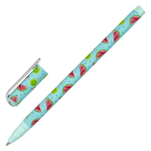 Ручка шариковая BRAUBERG SOFT TOUCH STICK "JUICY FRUIT", СИНЯЯ, мягкое покрытие, узел 0,7 мм, 143704 143704 - фото 325377