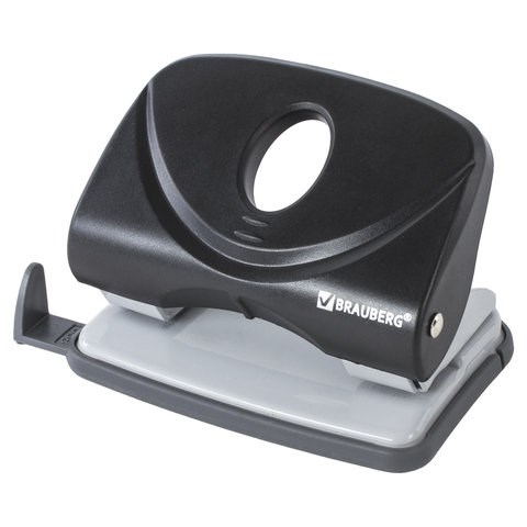 Дырокол BRAUBERG "Original", до 20 листов, черный, 222539 222539 - фото 327838
