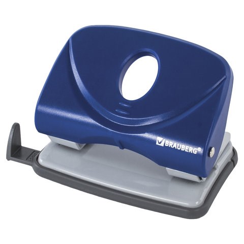 Дырокол BRAUBERG "Original", до 20 листов, синий, 222540 222540 - фото 327839