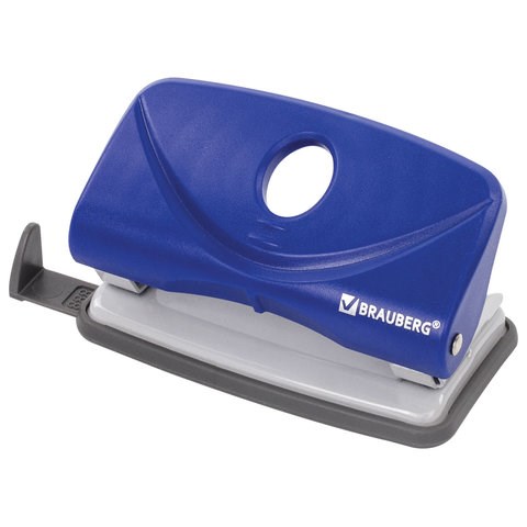 Дырокол BRAUBERG "Original", до 10 листов, синий, 227785 227785 - фото 328366