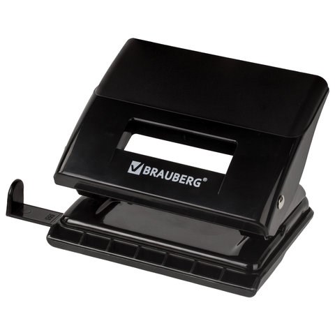 Дырокол BRAUBERG "Black Jack", до 20 листов, черный, 227796 227796 - фото 328372