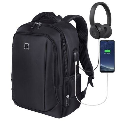 Рюкзак BRAUBERG FUNCTIONAL с отделением для ноутбука, 2 отделения, USB-порт, "Leader", 45х32х17 см, 270799 270799 - фото 329996