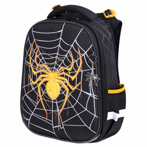 Ранец BRAUBERG PREMIUM, 2 отделения, с брелком, "Venomous spider", 3D панель, 38х29х16 см, 271355 271355 - фото 330138