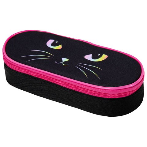 Пенал-футляр BRAUBERG, 1 отделение, органайзер, полиэстер, 22x9x5 см, "Cat eye", 271585 271585 - фото 330191