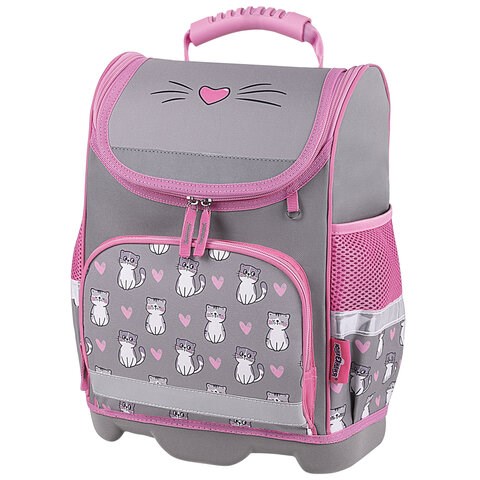 Ранец ЮНЛАНДИЯ WISE, 1 отделение, 3 кармана, устойчивое дно, "Sweet whiskers", 37x29х15 см, 272075 272075 - фото 330391