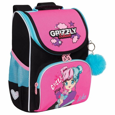 Ранец GRIZZLY анатомическая спинка, с мешком для обуви, для девочек, LIKE, 33х25х13 см, RAm-484-6/1 272780 - фото 330757