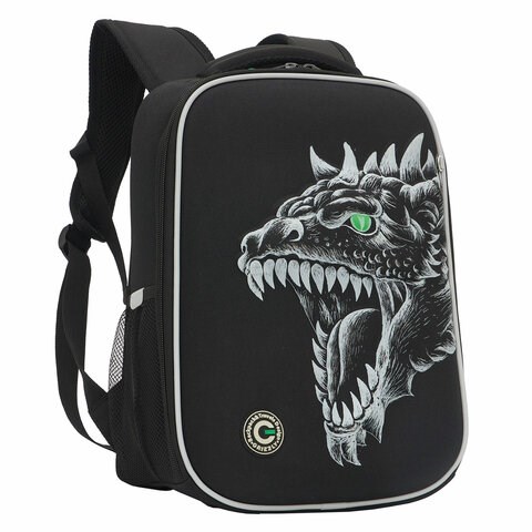 Ранец GRIZZLY анатомическая спинка, облегченный, для мальчиков, DRAGON, 37х26х16 см, RAw-497-3/1 272799 - фото 330767
